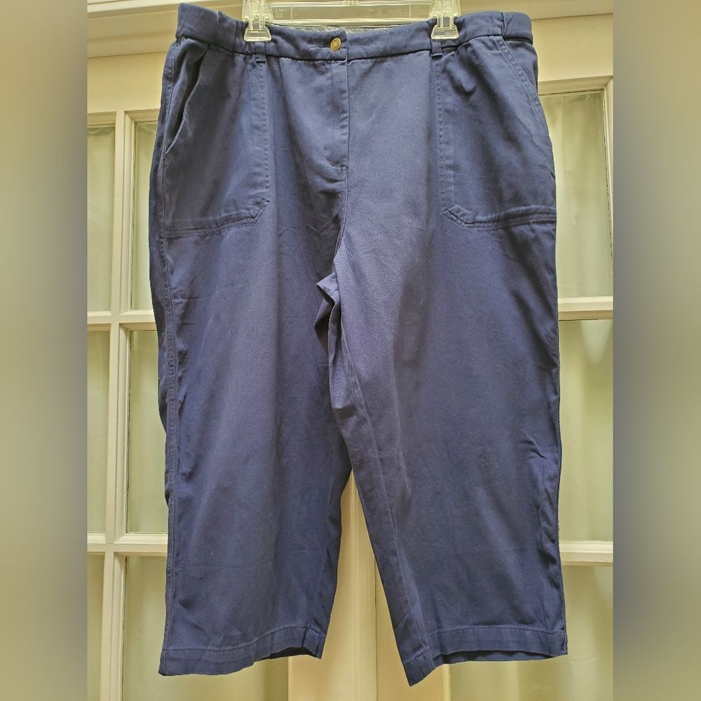NWOT Woman Within Navy Blue Women's Capris - Size 20W